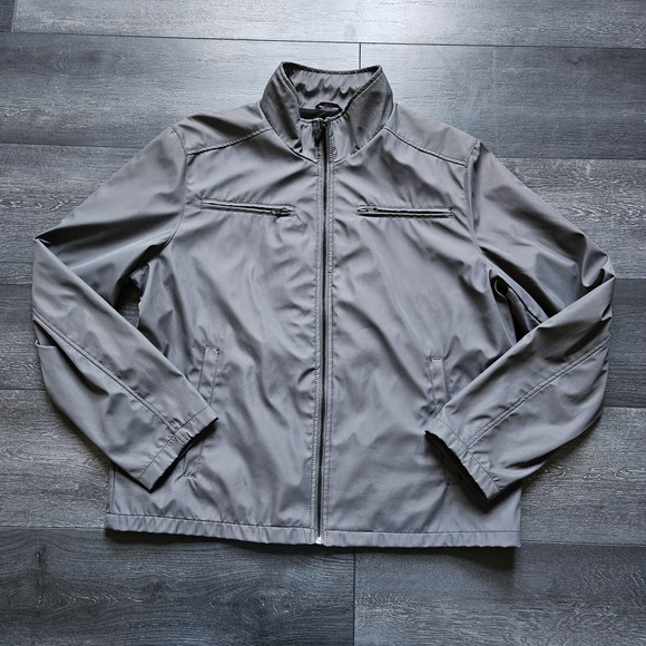 M. Julian Other - M. Julian Polyester Switch Bomber Jacket Mens XL Gray Lined Multiple‎ Pockets